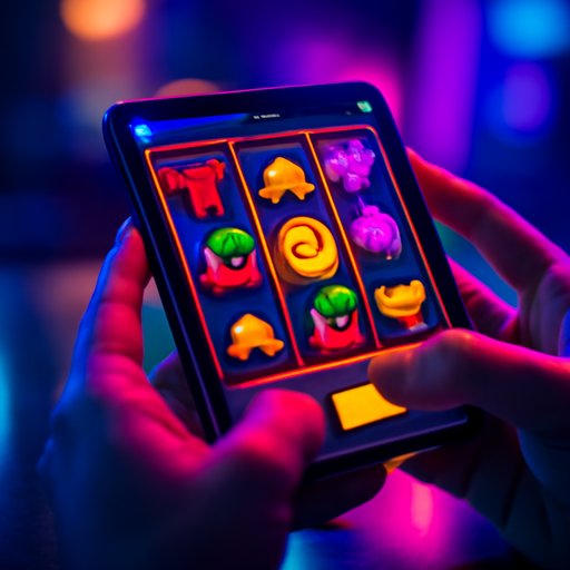 sLot machines app dashboard with menu tiles